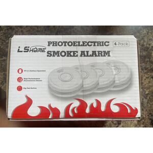 New, Box of 3 Photoelectric Smoke Fire Detector Alarm with Mounting Hardware Inc